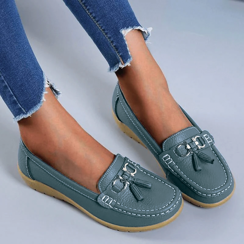 Anja - Classic Leather Loafers