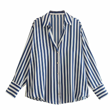 Lightweight & versatile men's silk shirt – striped design, breathable, for everyday and special occasions