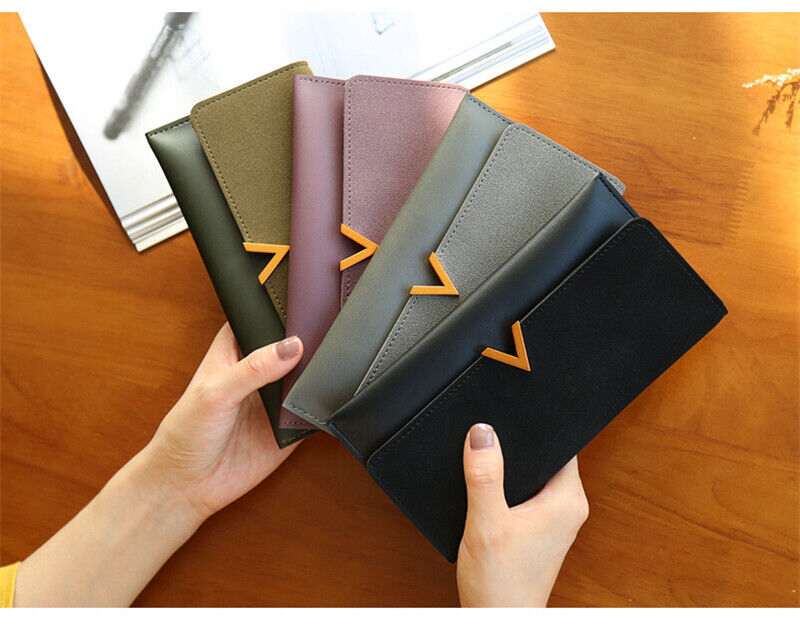 Portefeuille en cuir suédé - Grand et moderne