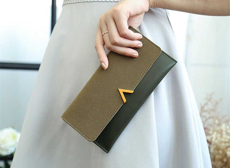 Portefeuille en cuir suédé - Grand et moderne