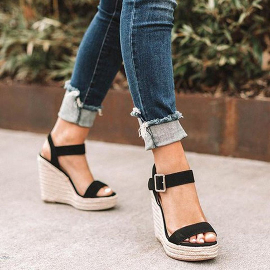 Women's Ankle Strap Wedge Heels