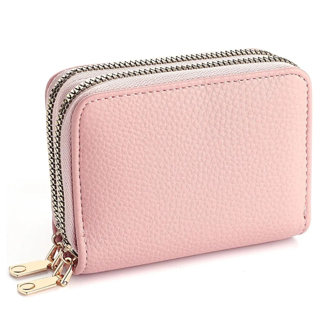 Petit portefeuille à motif litchi - Tendance et compact