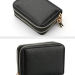 Petit portefeuille à motif litchi - Tendance et compact