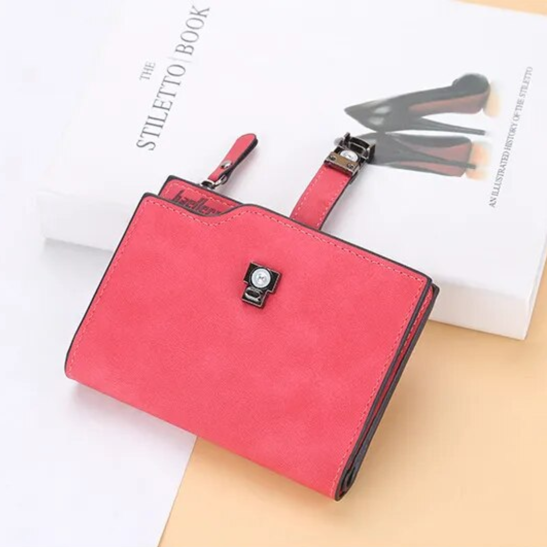 Portefeuille compact avec boucle magnétique - Pratique et tendance