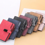 Portefeuille compact avec boucle magnétique - Pratique et tendance
