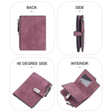Portefeuille compact avec boucle magnétique - Pratique et tendance