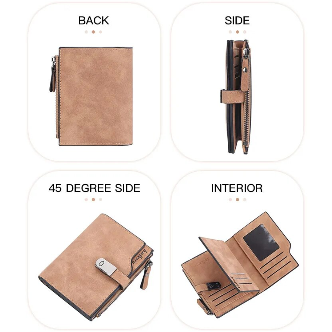 Portefeuille compact avec boucle magnétique - Pratique et tendance