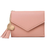Lila - Mini portefeuille avec pendentif pompon - Élégant et compact