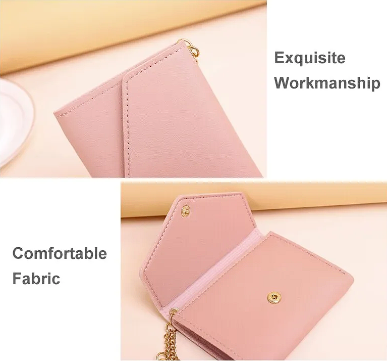 Lila - Mini portefeuille avec pendentif pompon - Élégant et compact