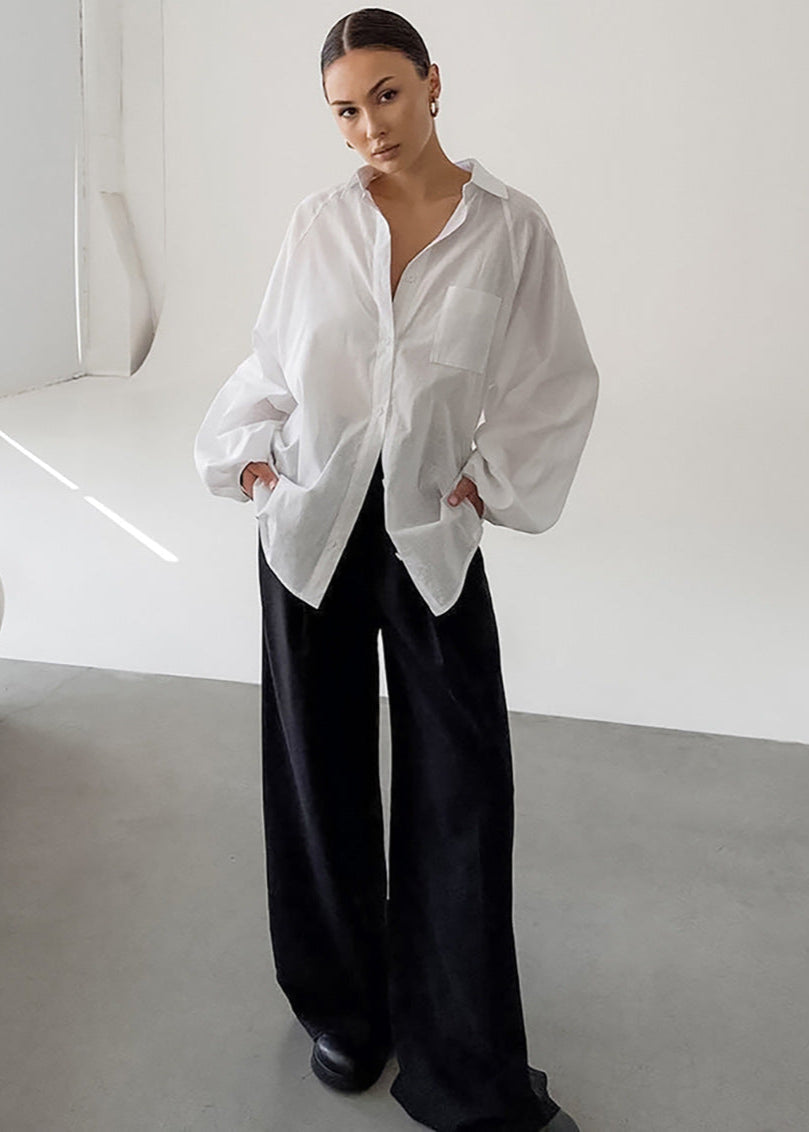Amélie | Oversized Cotton Button Up Shirt