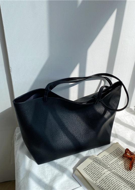 Pure Carry | Minimal Soft Leather Tote with Large Capacity