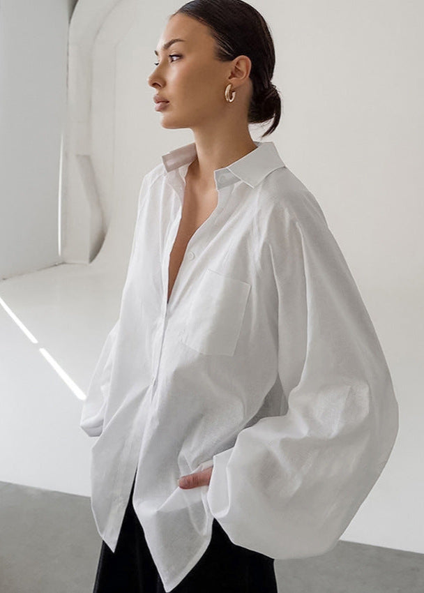 Amélie | Oversized Cotton Button Up Shirt