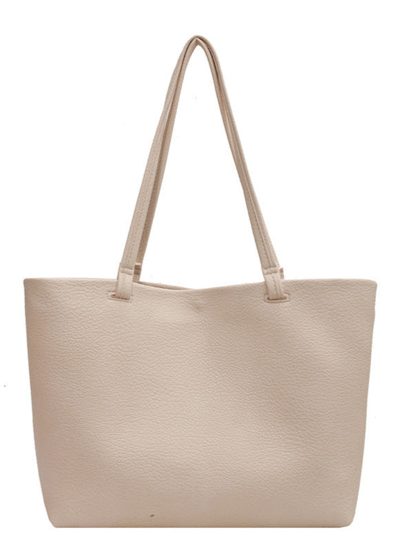 Pure Carry | Minimal Soft Leather Tote with Large Capacity
