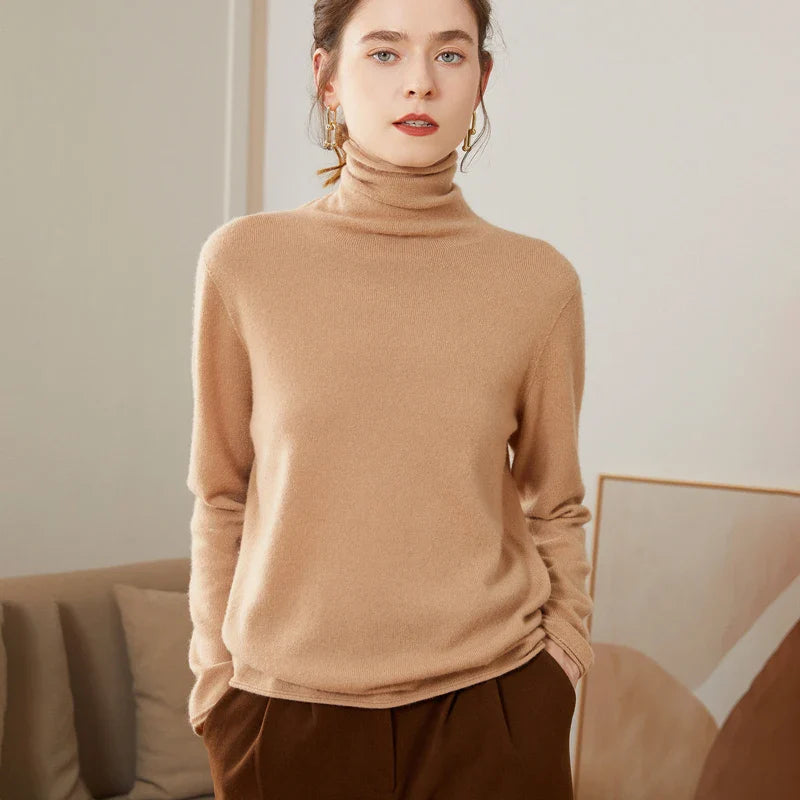 Vera | Women's Pure Cashmere Turtleneck Sweater