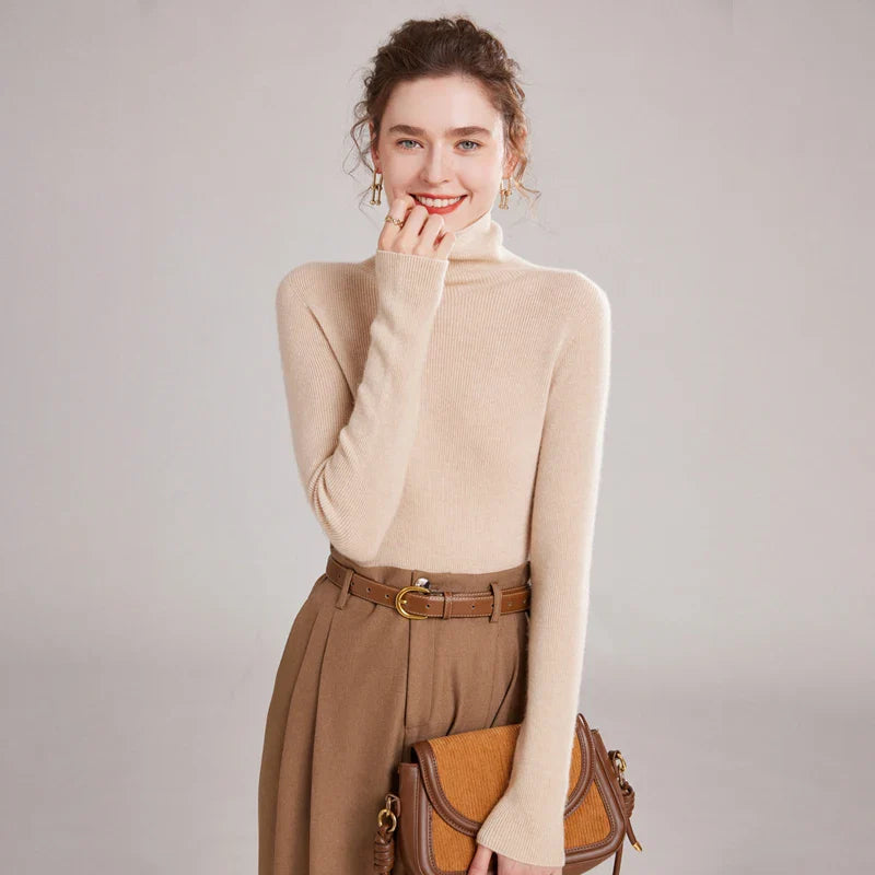 Vera | Pure Cashmere Slim Fit Turtleneck Sweater