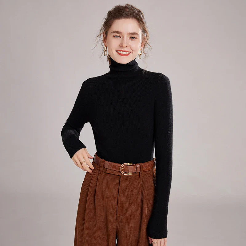 Vera | Pure Cashmere Slim Fit Turtleneck Sweater