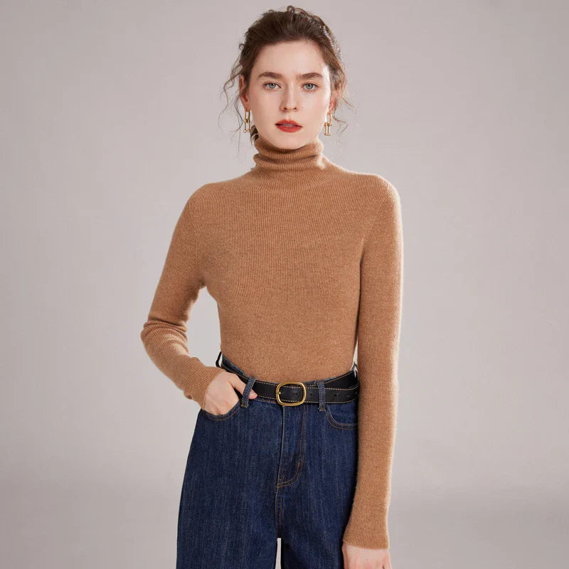 Vera | Pure Cashmere Slim Fit Turtleneck Sweater