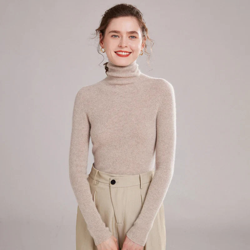 Vera | Pure Cashmere Slim Fit Turtleneck Sweater