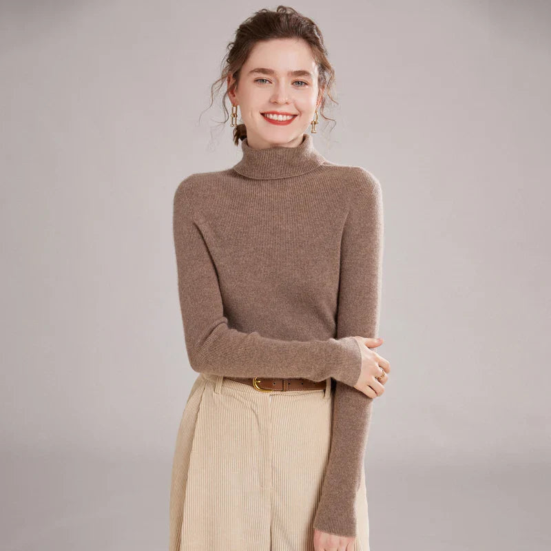 Vera | Pure Cashmere Slim Fit Turtleneck Sweater
