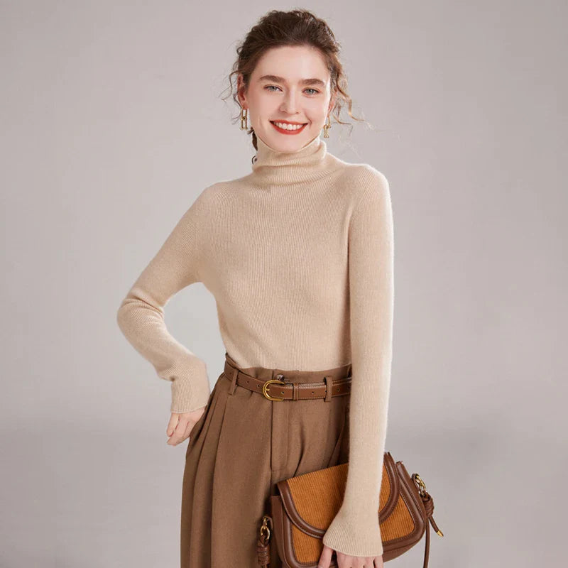 Vera | Pure Cashmere Slim Fit Turtleneck Sweater