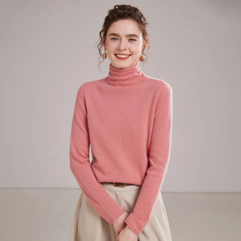 Vera | Women's Pure Cashmere Turtleneck Sweater