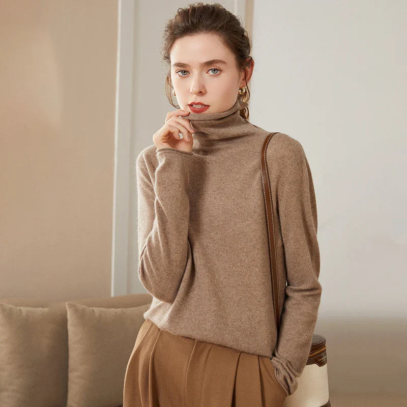 Vera | Women's Pure Cashmere Turtleneck Sweater