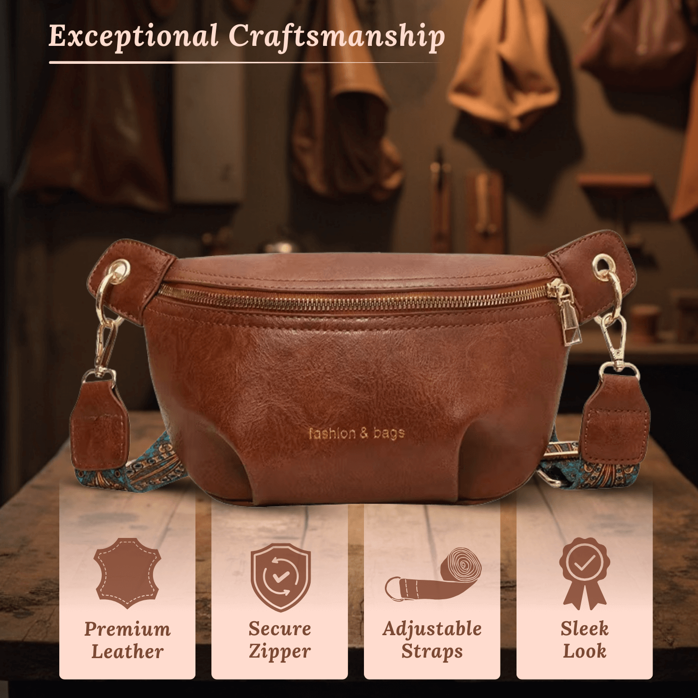 Sac bandoulière - Port à la ceinture