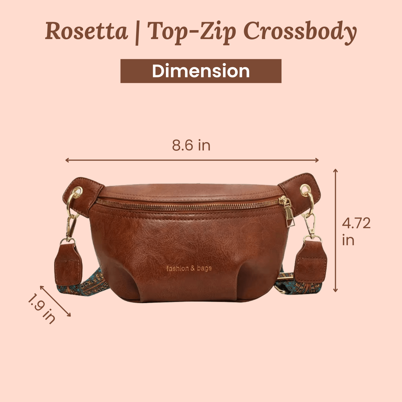 Sac bandoulière - Port à la ceinture
