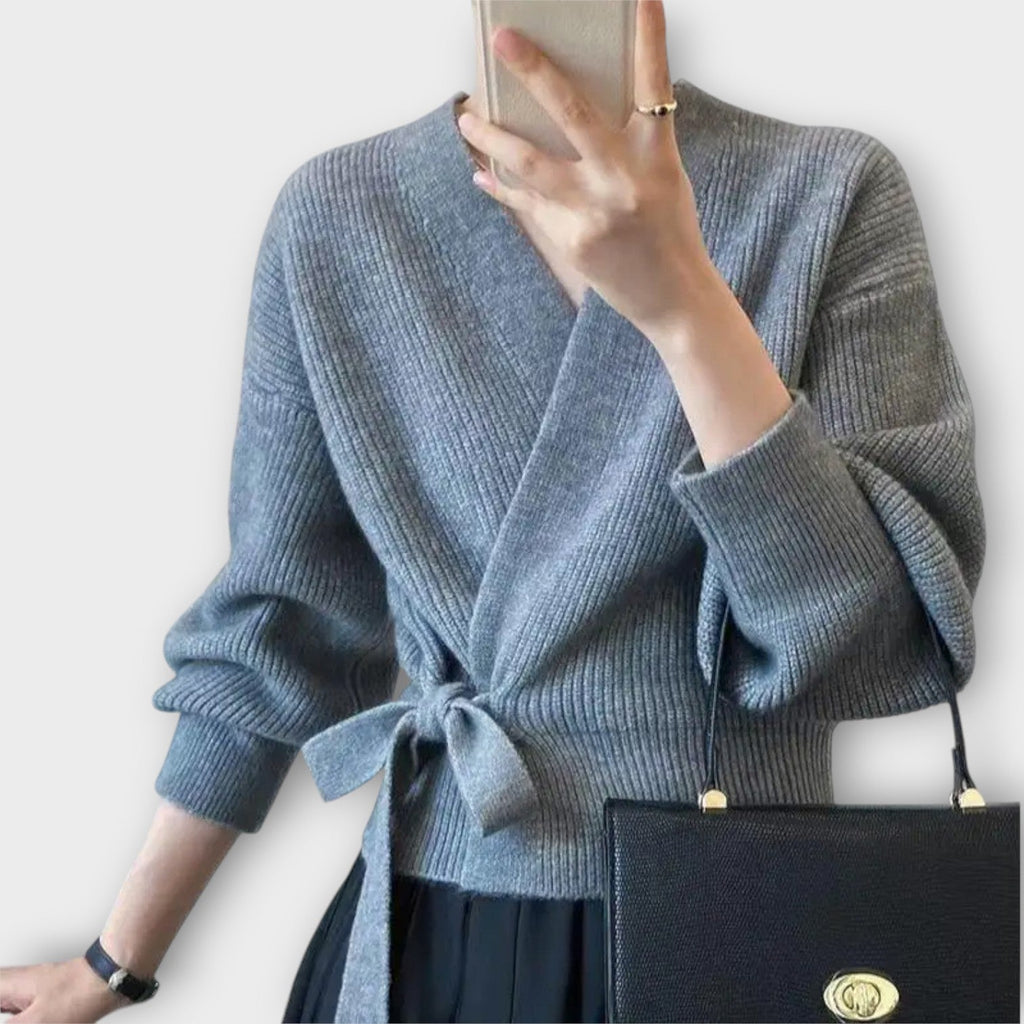 Cozy Wrap-Tie Knit Cardigan
