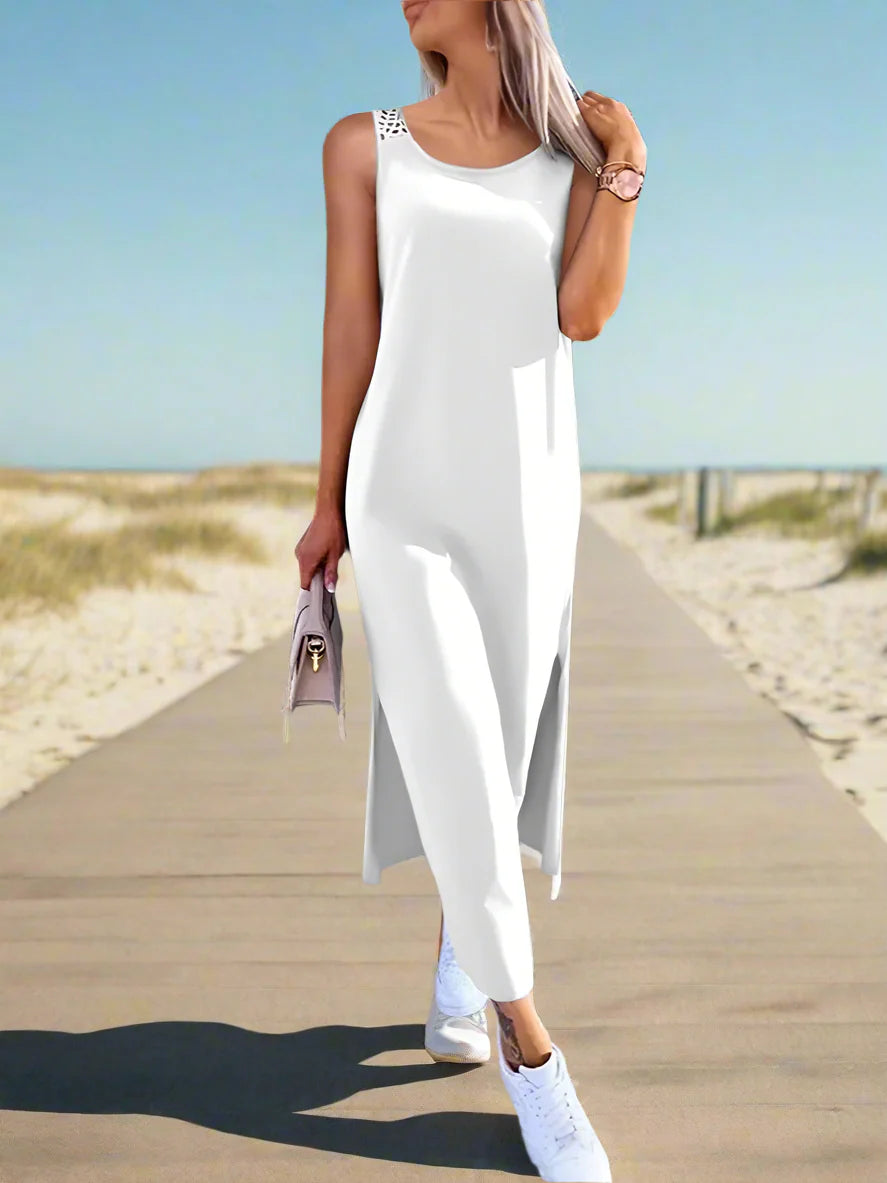 Dash White Crochet Detail  Dress