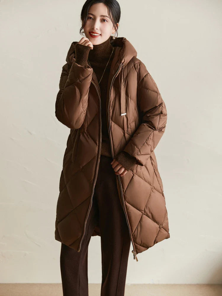 Corinne Quilted Hooded Down Coat