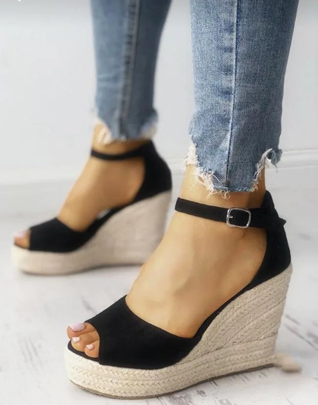 Layla | Wedge Sandals for Women - Chic Peep Toe Wedge Heels