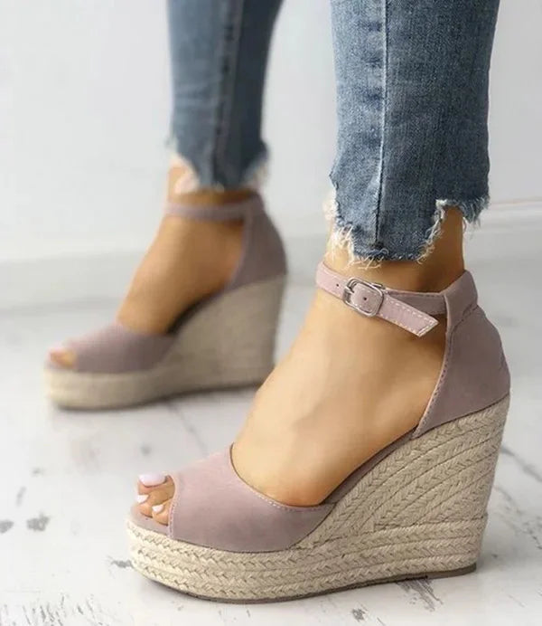 Layla | Wedge Sandals for Women - Chic Peep Toe Wedge Heels