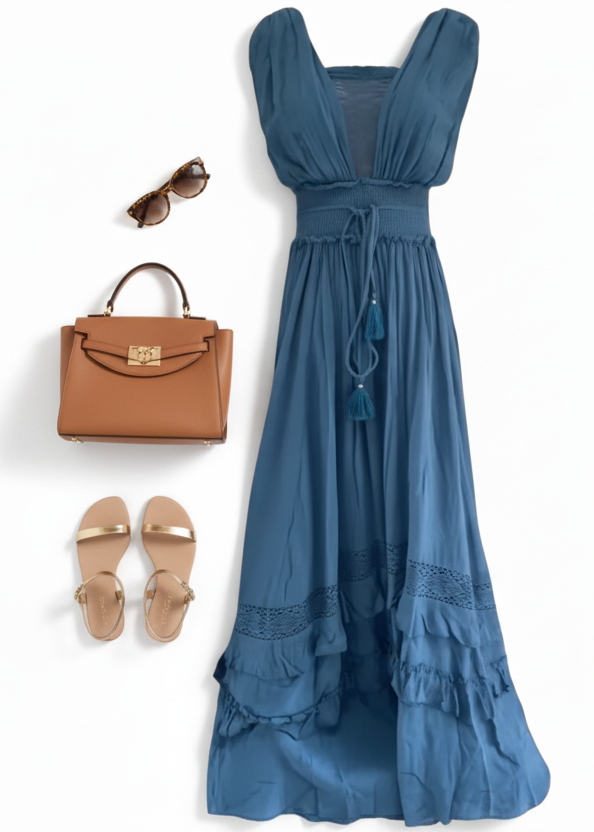 Shakira Malachite Blue Dress