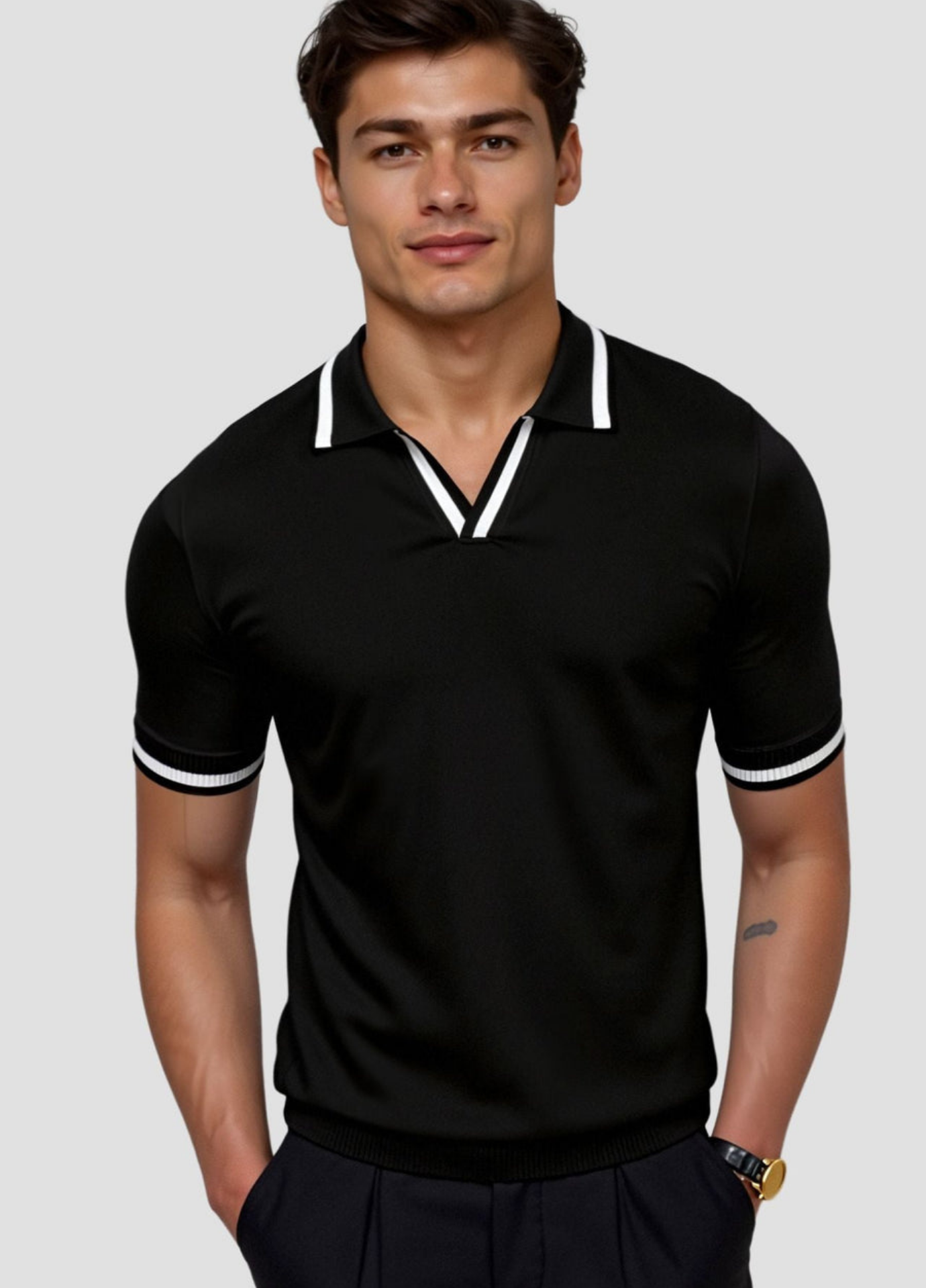 Soft-Blend Polo – Tailored Cut & Breathable Slim Fit