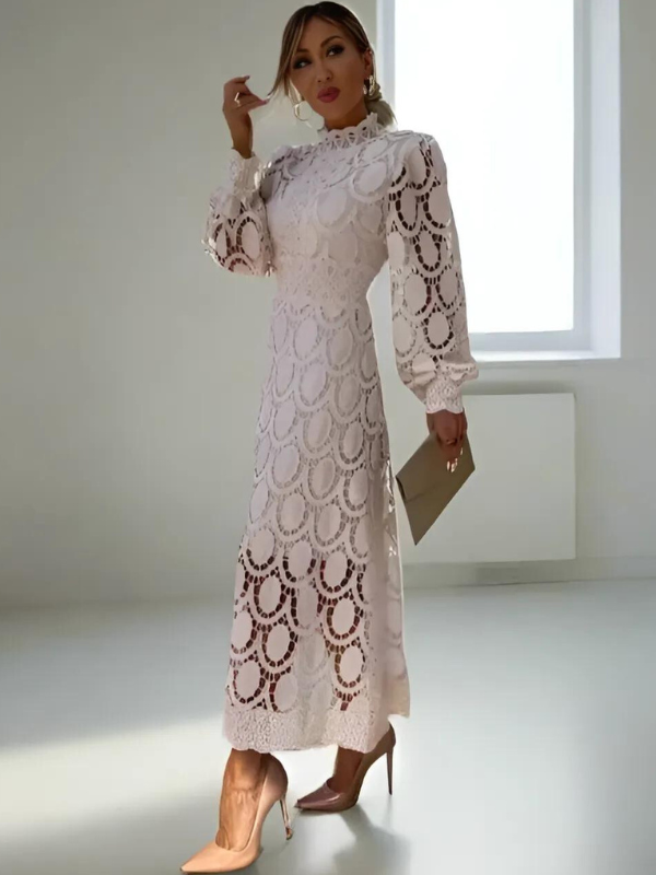 Jasmine White Lace Dress