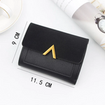 Mini portefeuille en cuir velours - Compact et tendance