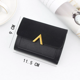 Mini portefeuille en cuir velours - Compact et tendance