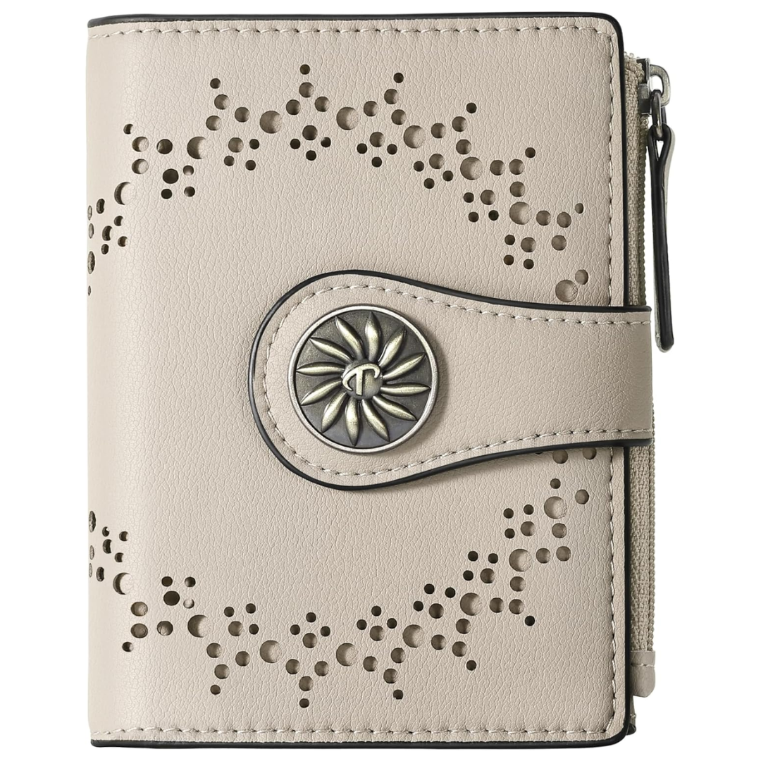 Portefeuille RFID femme avec poche zippée - Claire