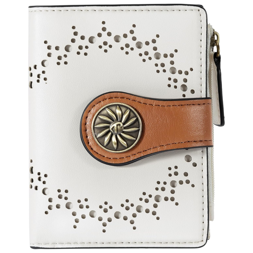 Portefeuille RFID femme avec poche zippée - Claire