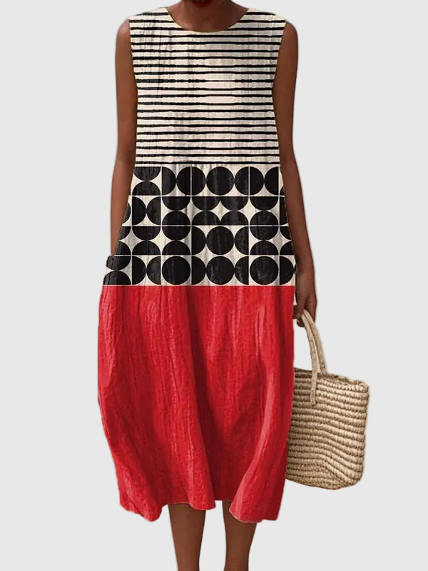 Šaty Jane Color Block Midi