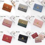 Mini portefeuille en cuir velours - Compact et tendance