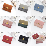Mini portefeuille en cuir velours - Compact et tendance