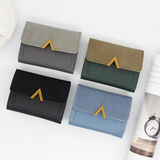 Mini portefeuille en cuir velours - Compact et tendance