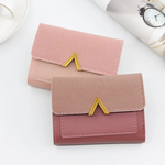 Mini portefeuille en cuir velours - Compact et tendance