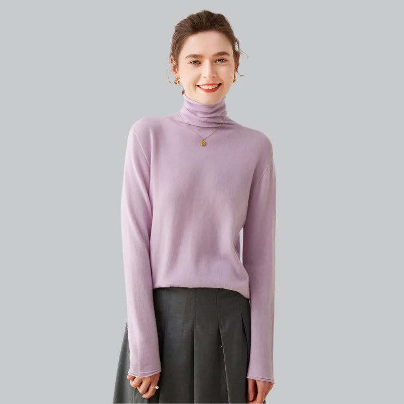 Vera | Women's Pure Cashmere Turtleneck Sweater