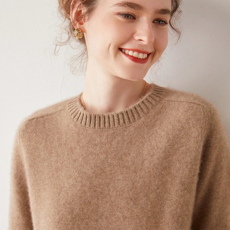 Vera | Women's Pure Cashmere Crewneck Sweater