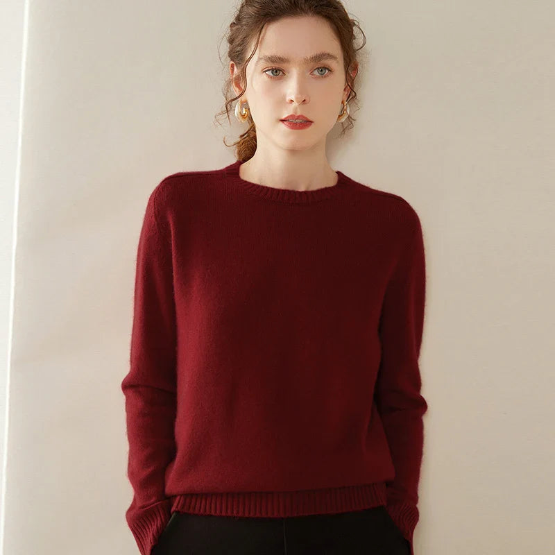 Vera | Women's Pure Cashmere Crewneck Sweater
