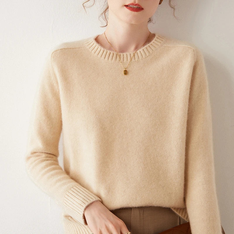 Vera | Women's Pure Cashmere Crewneck Sweater