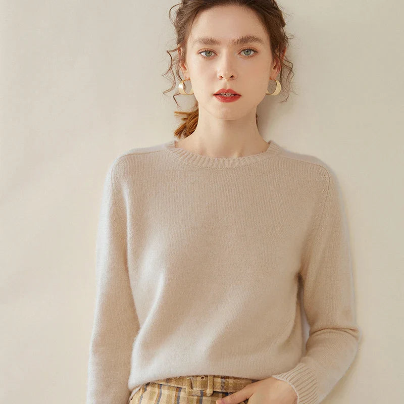 Vera | Women's Pure Cashmere Crewneck Sweater